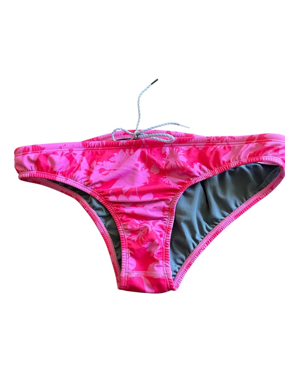 Rare! Jolyn Save the Tatas Limited Edition Pink Floral Drawstring Bikini Bottom